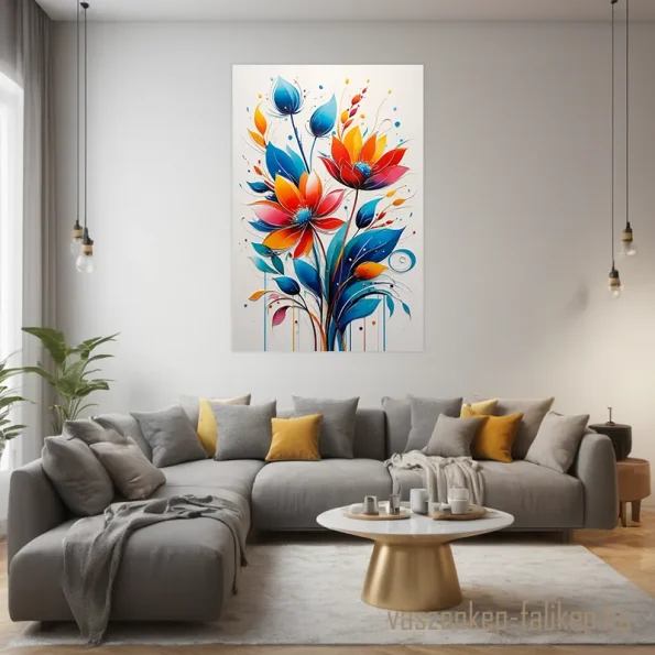 virágos vászonkép