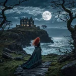 0184-voros-haju-lany-a-holdfenyes-tengerparton