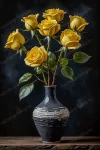 0190-sarga-rozsa-vazaban-csendelet