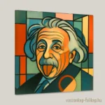 0228-albert-einstein-kidugott-nyelv-kubista