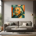 0228-albert-einstein-kidugott-nyelv-kubista