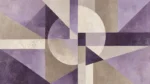 Lila geometriák csendje – prémium falikép