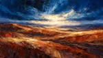 Aranyló Horizont falikép – Mély tájak fénye