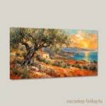 Napfényes olajfaliget falikép – mediterrán hangulat