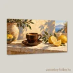 Citromfényes reggel falikép – mediterrán hangulat