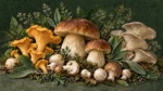 Erdei gombák csendélete – prémium vászonkép